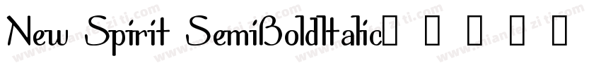 New Spirit SemiBoldItalic字体转换